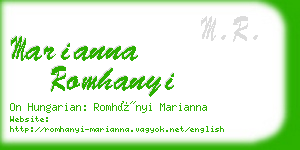 marianna romhanyi business card